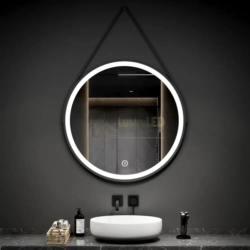 Oglinda Led Baie 5 Functii Fog Piele + Aluminiu 50Cm Led Mirror