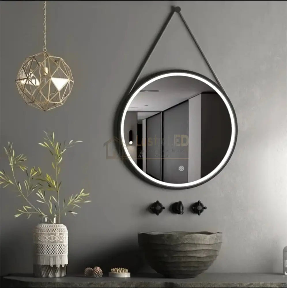 Oglinda Led Baie Defog Piele + Aluminiu 60Cm Led Mirror