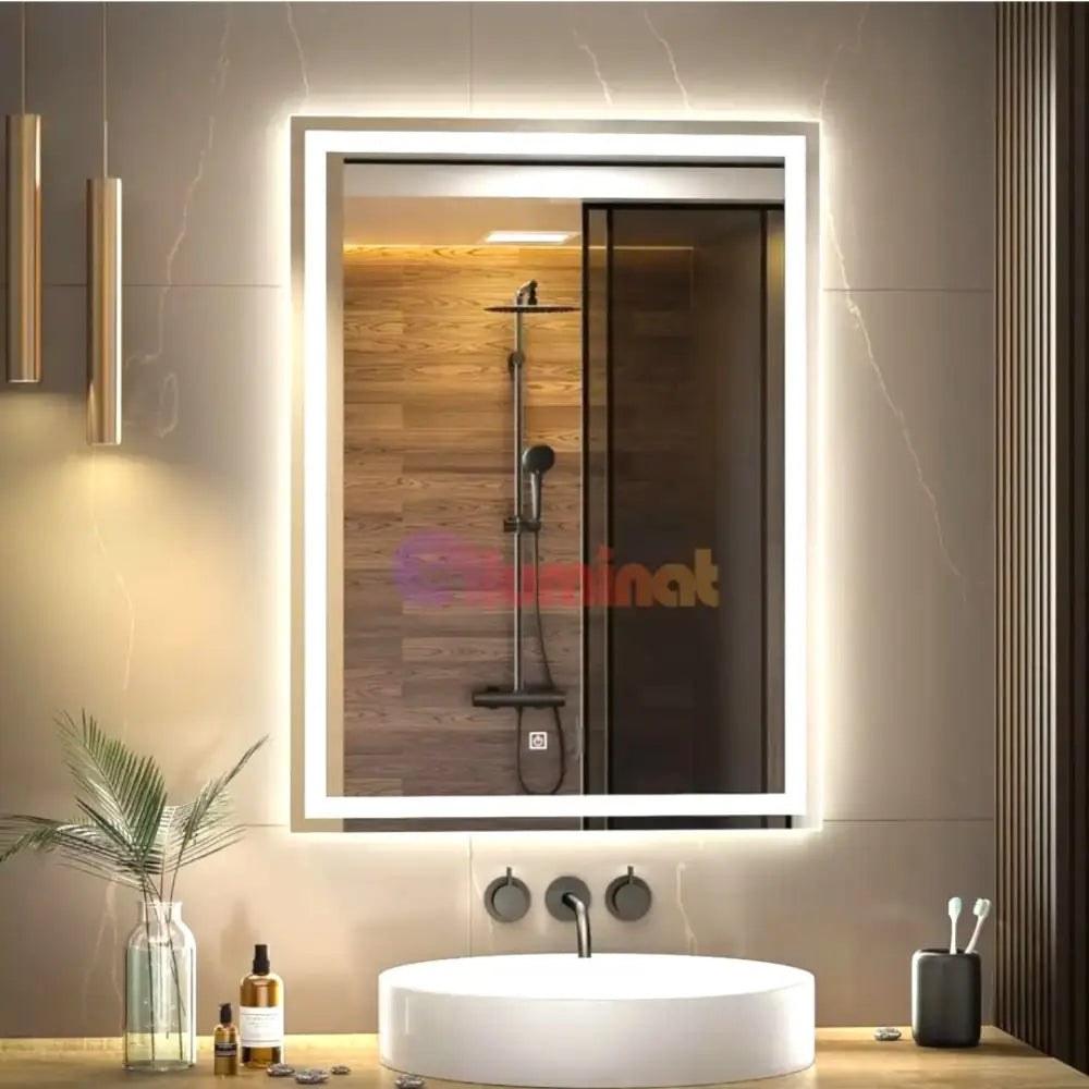 Oglinda Led Dreptunghiulara 60X80Cm Buton Touch Simple Led Mirror