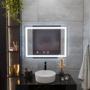 Oglinda LED Dreptunghiulara 80X60cm cu Functie Dezaburire si Touch 80X60CM / NEAGRA LED MIRROR
