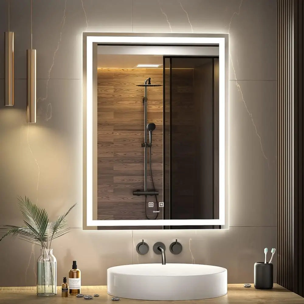 Oglinda Led Dreptunghiulara 80X60Cm Functie Dezaburire Si Touch J08 Led Mirror