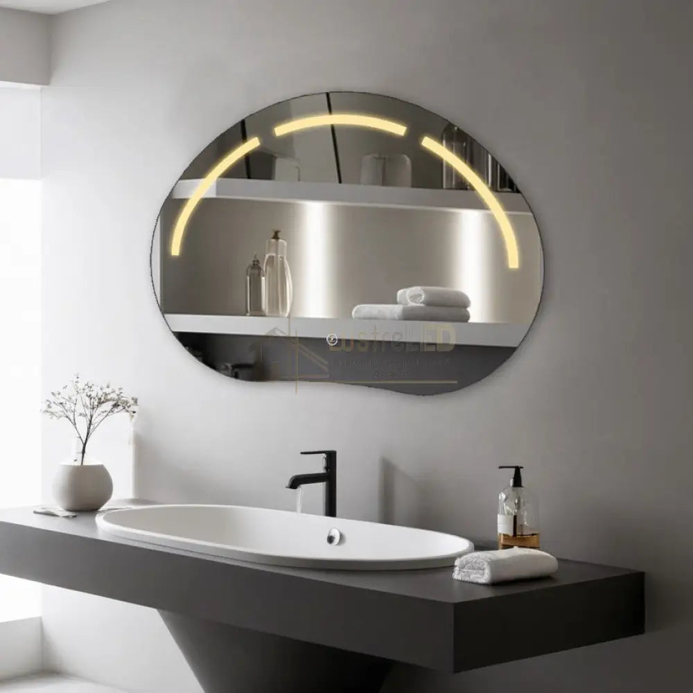 Oglinda LED Functie Touch si 3 Lumini 80x60cm LED MIRROR