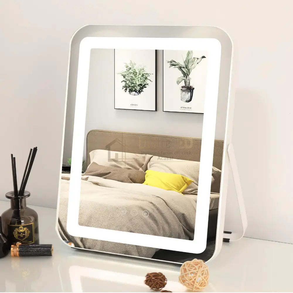 Oglinda LED MAKE-UP Golden Beauty 46cm, 3 Lumini Control Prin Gesturi (Copy) lustreled.ro