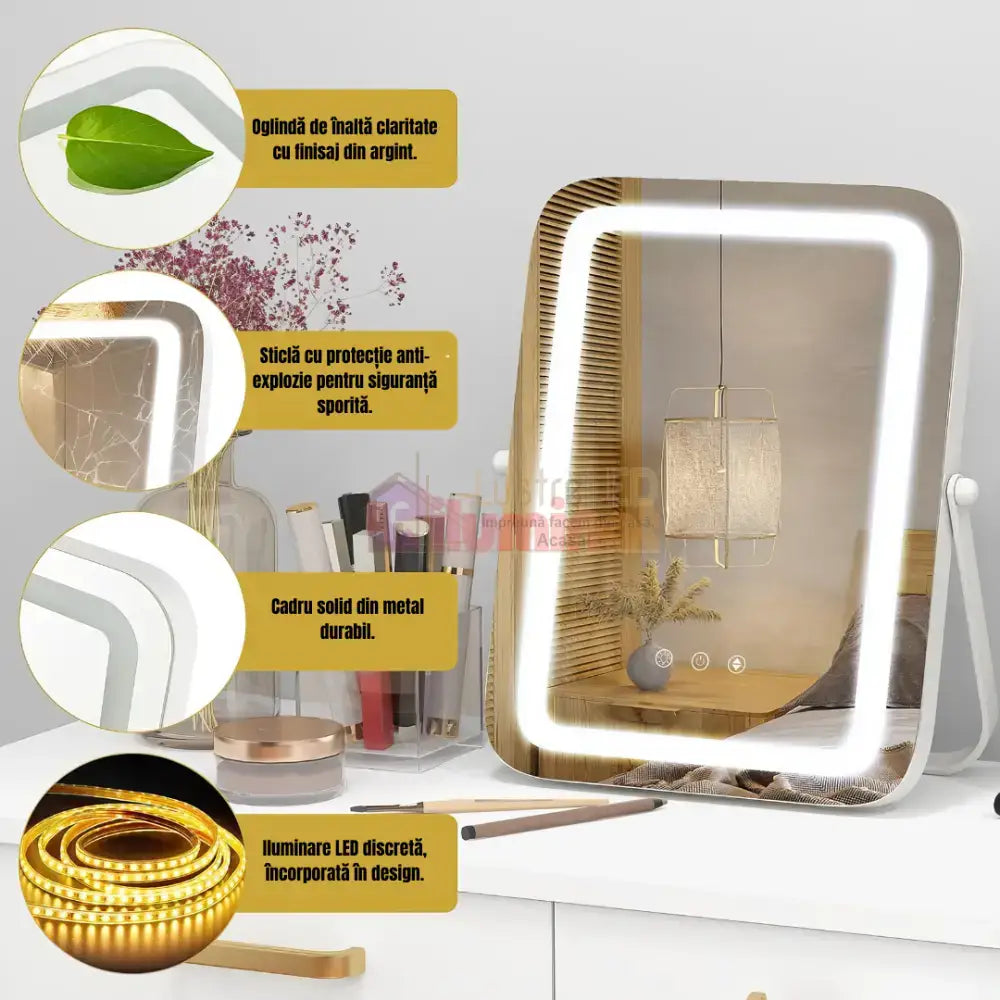 Oglinda LED Makeup OD07 30x40CM ALBA / 40CM LED MIRROR