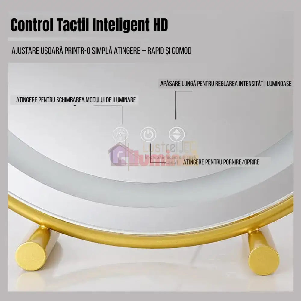 Oglinda LED Machiaj OD08 30x30CM ALBA / 30CM LED MIRROR