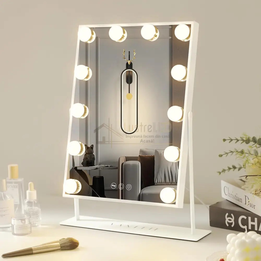 Oglinda Led Makeup Hollywood Star 46Cm 3 Lumini Led Mirror
