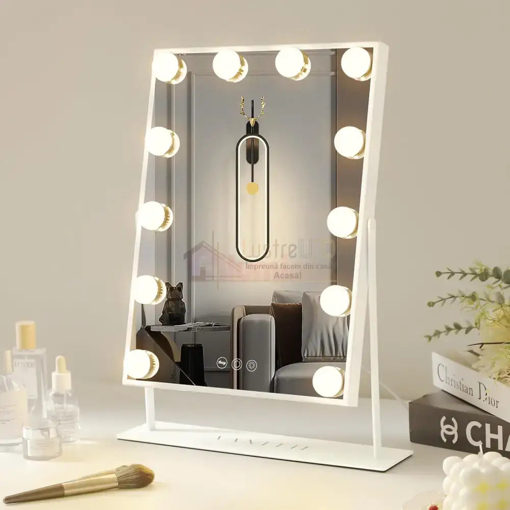 Oglinda Led Makeup Hollywood Star 46Cm 3 Lumini Mirror