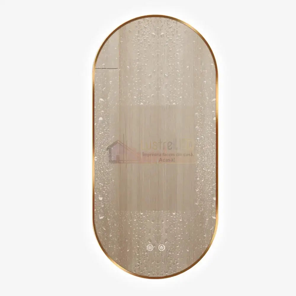 Oglinda LED Ovala 50x100cm Rama Aurie Dezaburire si 3 Lumini J179 AURIE / 50X100CM LED MIRROR