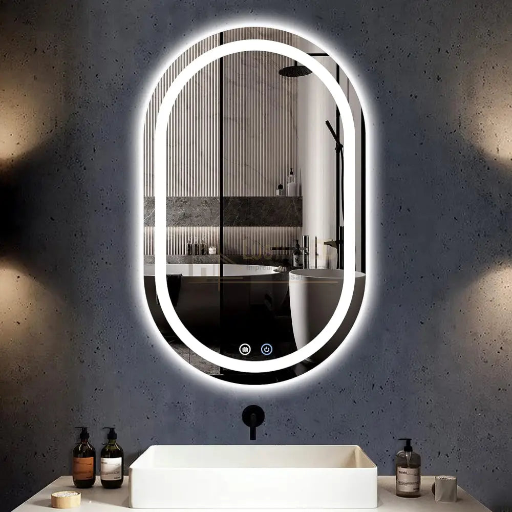 Oglinda Led Ovala 60X78Cm Functie Dezaburire Si Touch M06S Led Mirror