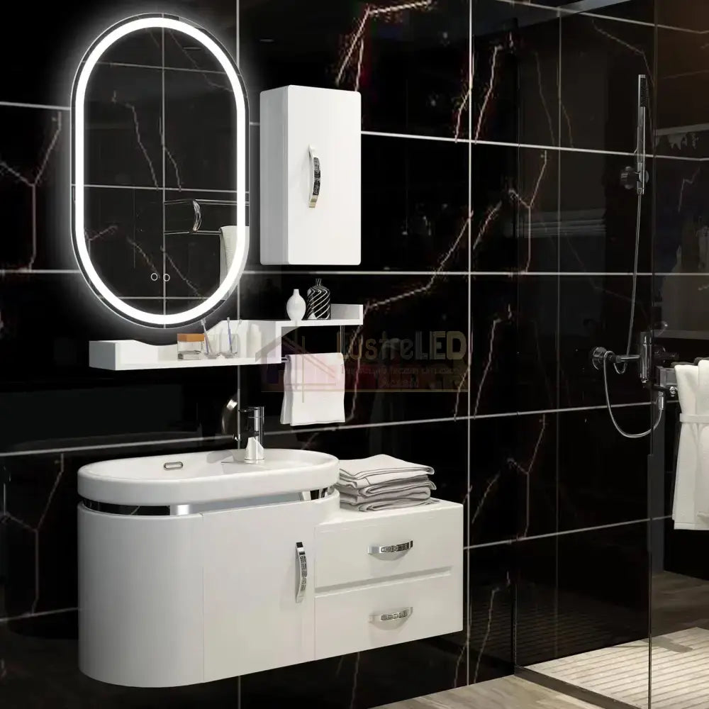 Oglinda Led Ovala 50X80Cm Functie Dezaburire Si Touch J20 Mirror
