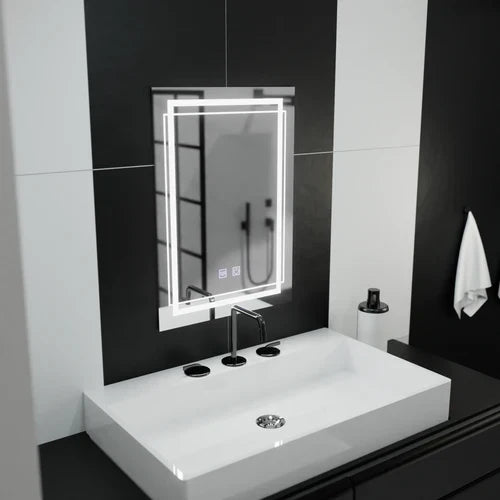 Oglinda LED Rectangulara, 50x70cm Touch, Sistem Dezaburire E37S