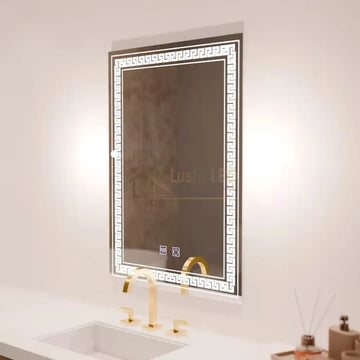 Oglinda LED Rectangulara, 60x80cm Touch, Sistem Dezaburire E27S