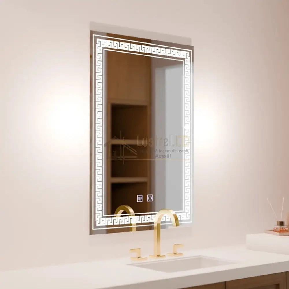 Oglinda LED Rectangulara, 60x80cm Touch, Sistem Dezaburire lustreled.ro