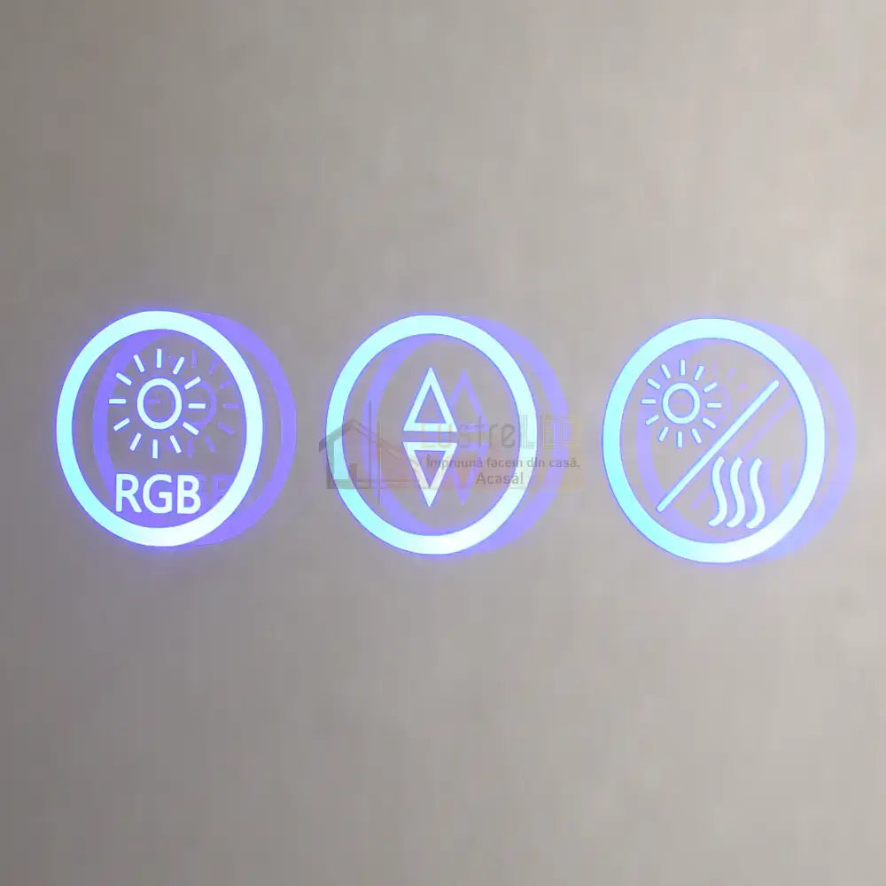 Oglinda Led Rgb Rotunda 70Cm 3 Lumini Dezaburire Si Touch Od013-Rgb Mirror