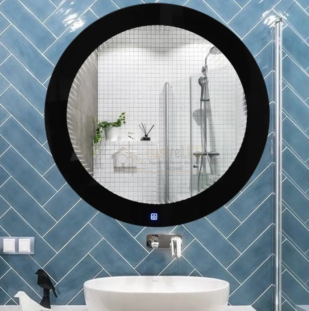 Oglinda Led Rotunda 3D Effect 70Cm 3 Lumini Si Touch Od019X Led Mirror