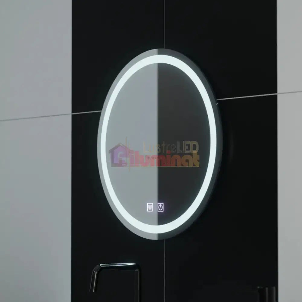 Oglinda LED Rotunda 50CM cu Dezaburire si Lumina Rece E01S/50 lustreled.ro