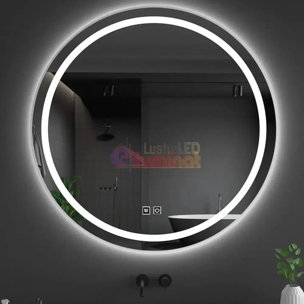 Oglinda LED Rotunda 50CM cu Dezaburire si Lumina Rece E01S/50 lustreled.ro