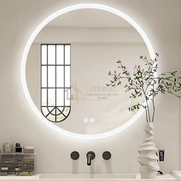 Oglinda LED Rotunda 60cm, 3 Lumini, Dezaburire si Touch OD012