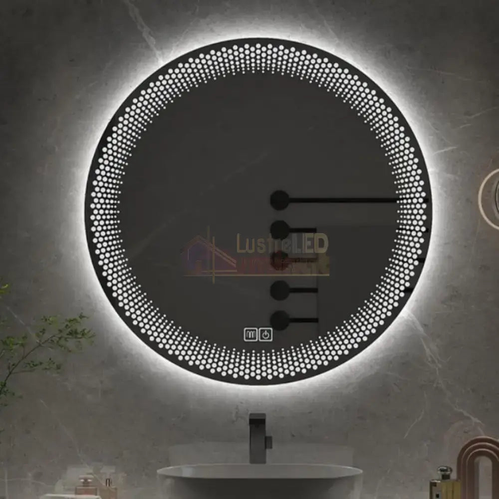 Oglinda LED Rotunda 60cm 3 Lumini Dezaburire si Touch E47S/60x60 FRAMELESS / 60CM LED MIRROR