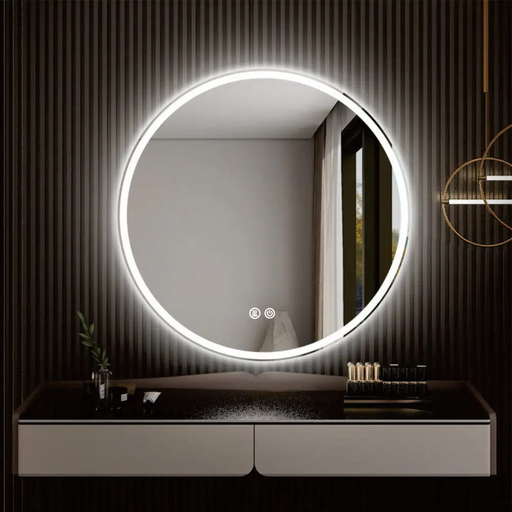 Oglinda Led Rotunda 60Cm Functie Dezaburire Si Touch J12 Led Mirror