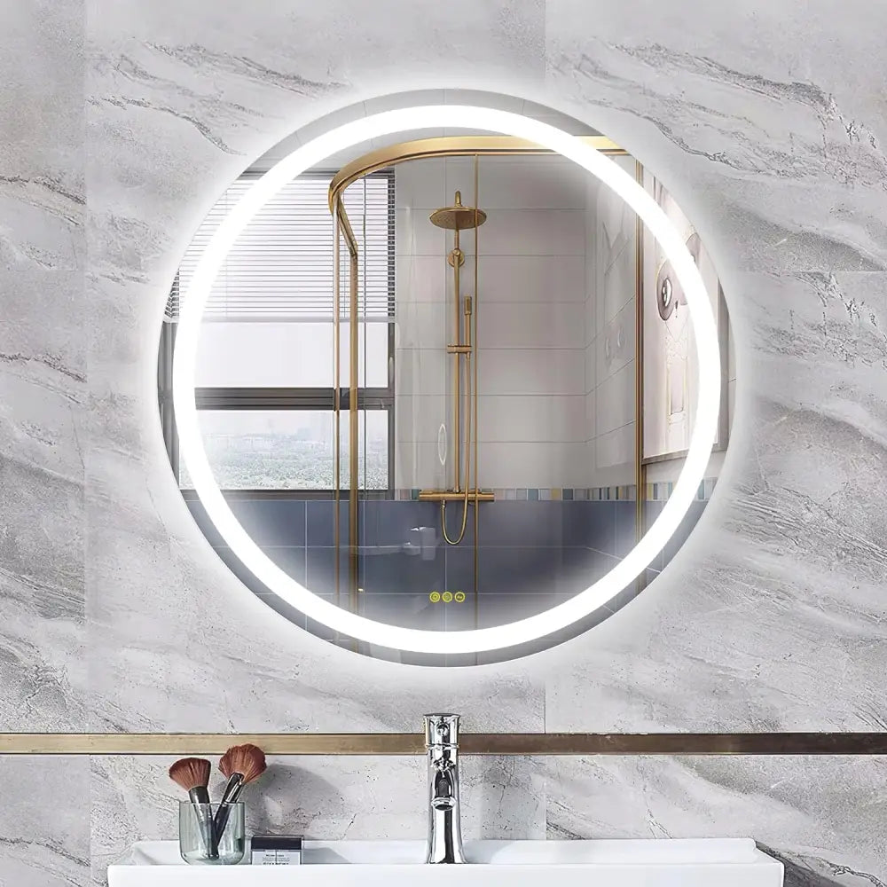 Oglinda Led Rotunda 60Cm Functie Dezaburire Si Touch J12 Led Mirror