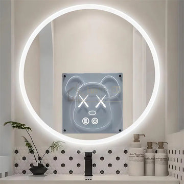 Oglinda LED Rotunda 70cm, 3 Lumini, Dezaburire si Touch OD013
