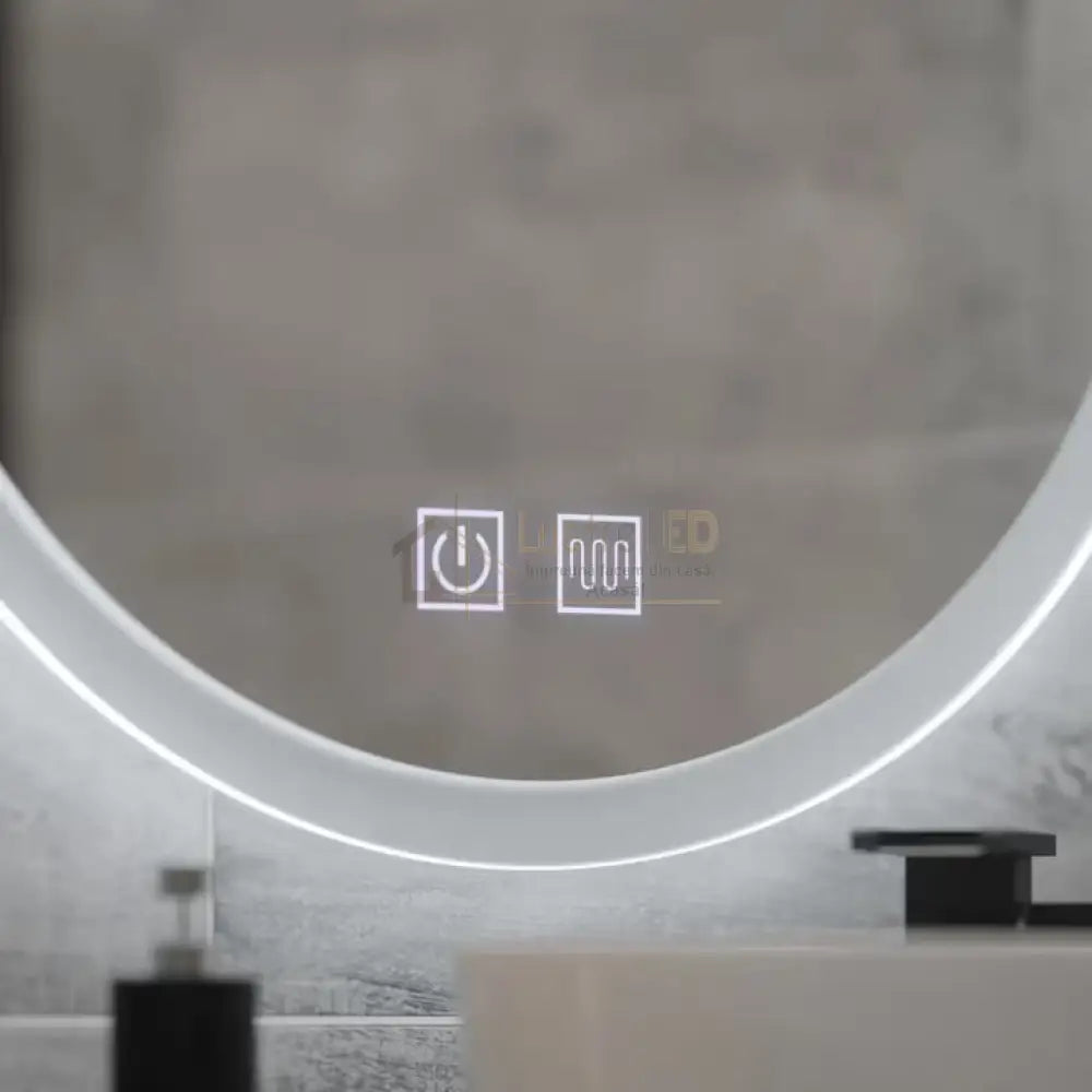 Oglinda LED Rotunda 70cm Functie Dezaburire si Touch lustreled.ro