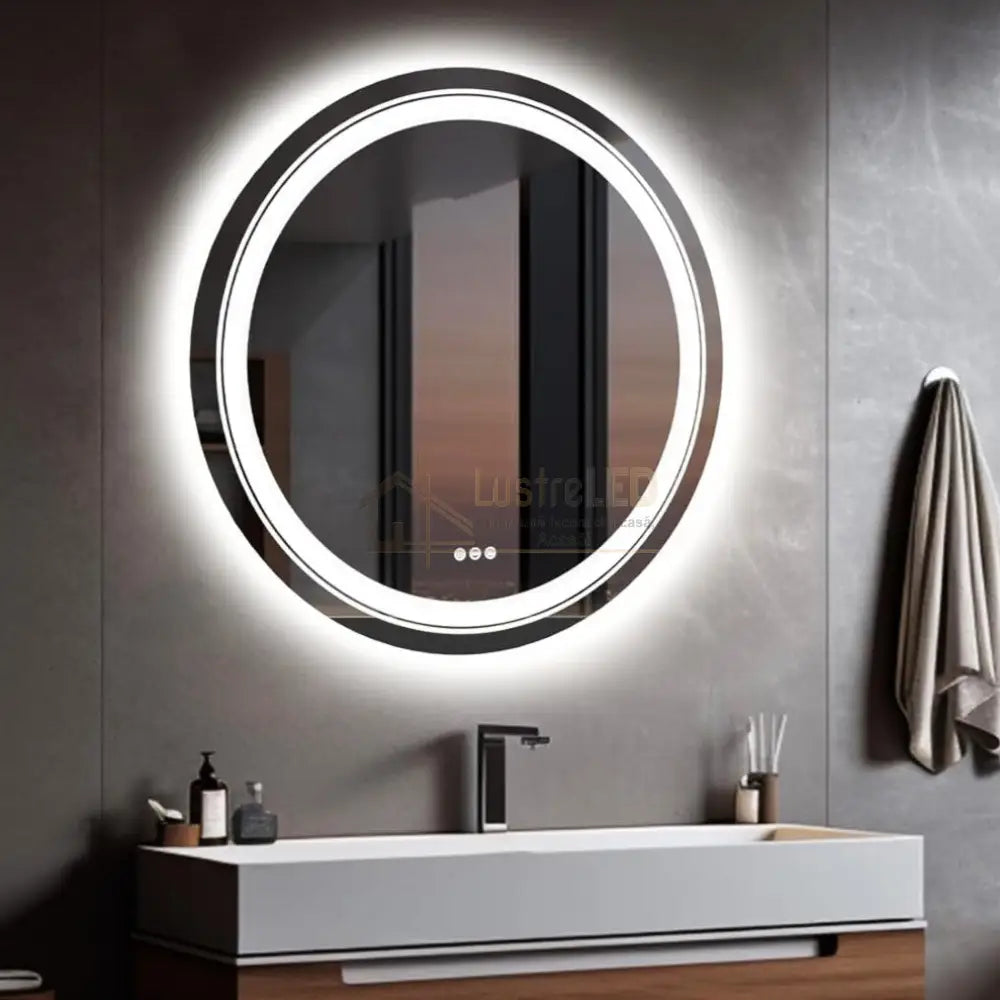 Oglinda Led Rotunda 70Cm Functie Dezaburire Si Touch J05 Led Mirror