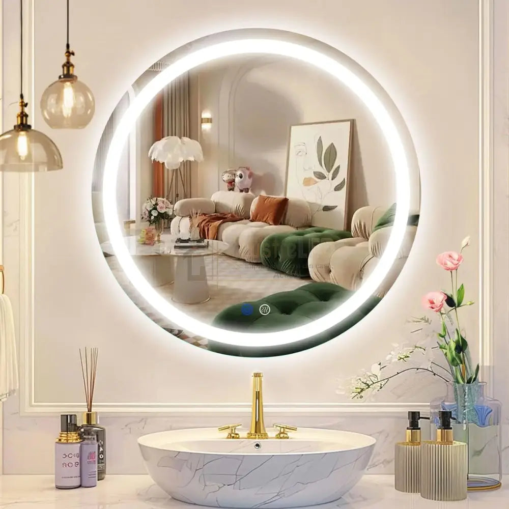 Oglinda Led Rotunda 70Cm Functie Dezaburire Si Touch J05 Led Mirror