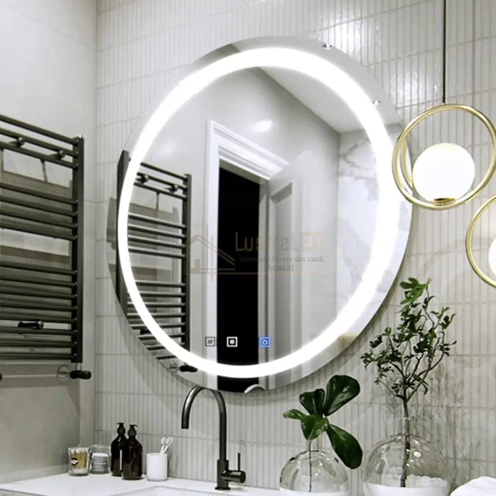 Oglinda Led Rotunda 70Cm Functie Dezaburire Si Touch J05 Led Mirror