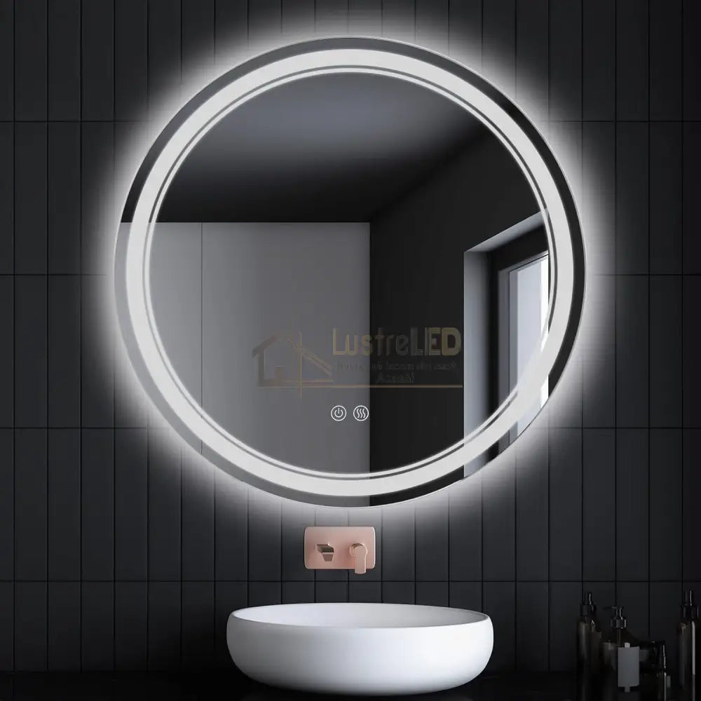 Oglinda Led Rotunda 70Cm Functie Dezaburire Si Touch J05 Led Mirror