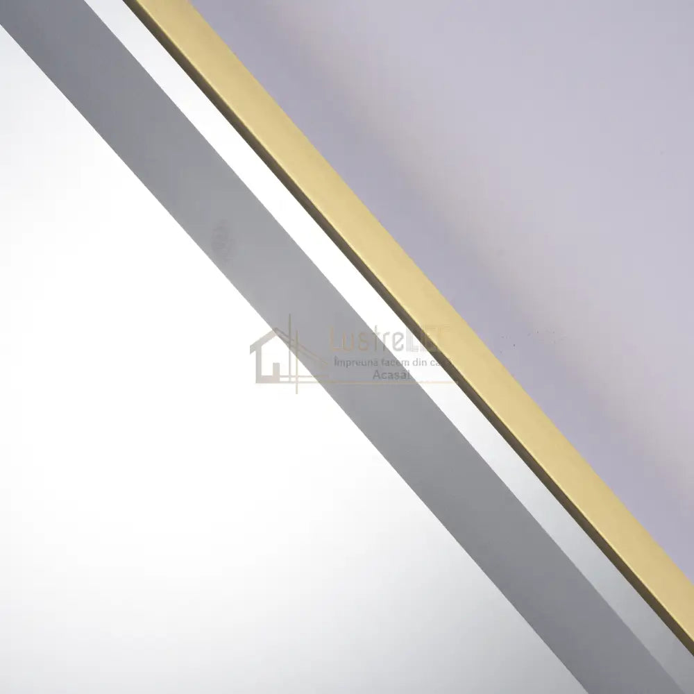 Oglinda Led Rotunda 70Cm Rama Aurie Ceas Temperatura Touch Si 3 Lumini Od010T/Gd
