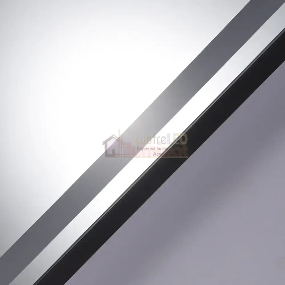 Oglinda Led Rotunda 70Cm Rama Neagra Ceas Temperatura Touch Si 3 Lumini Od010T/Bk Mirror