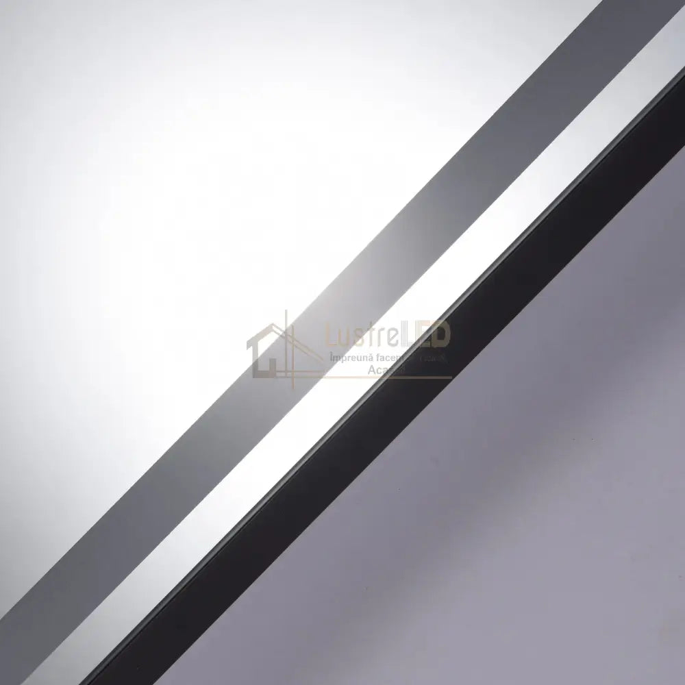 Oglinda LED Rotunda 80cm Rama Neagra Ceas Temperatura Touch si 3 Lumini NEAGRA / 80CM LED MIRROR