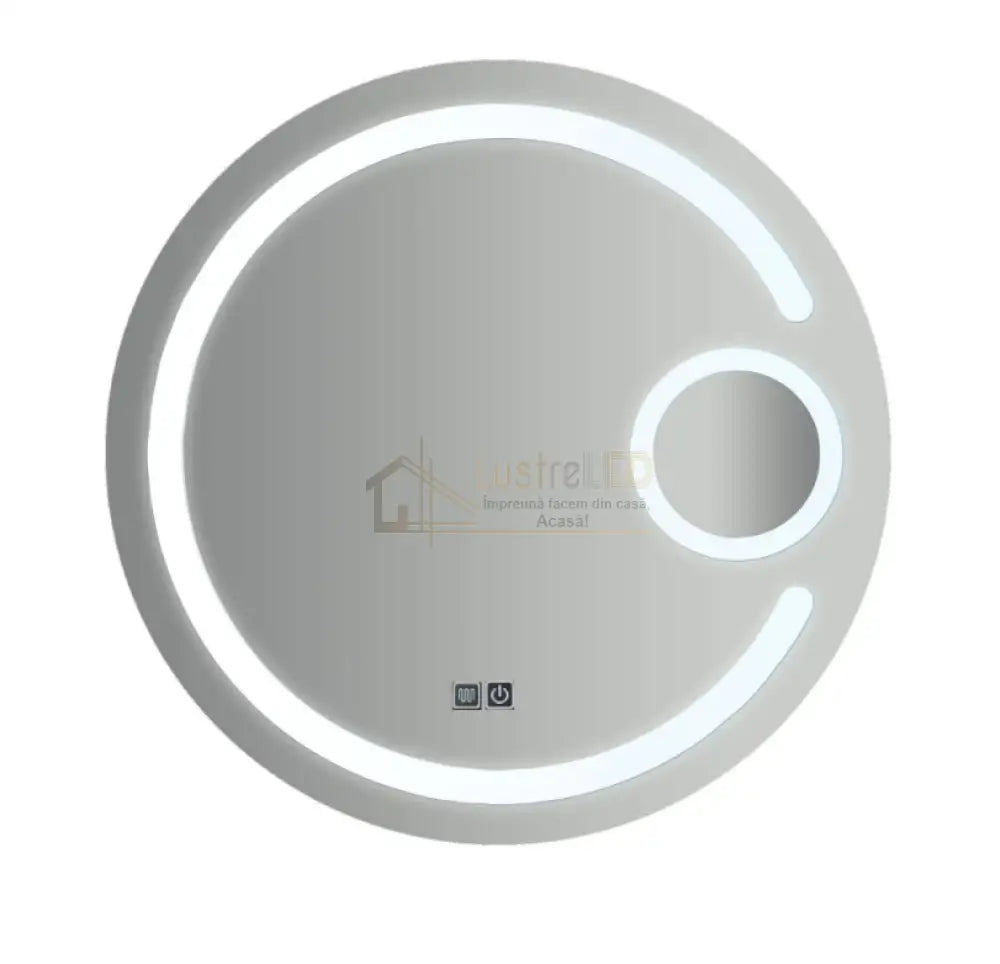 Oglinda Led Rotunda Cu Lupa 70Cm Functie Dezaburire Si Touch J13 Led Mirror