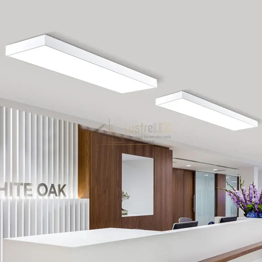 Panou LED 72W 117.5 x 28cm Alb Aplicat/Suspendat Lumina Rece lustreled.ro