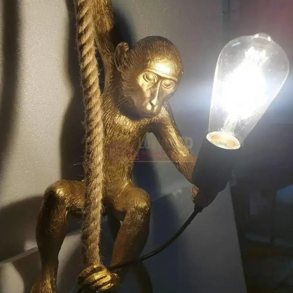 Pendul 1xE27 Monkey Gold AURIE Lighting Fixtures