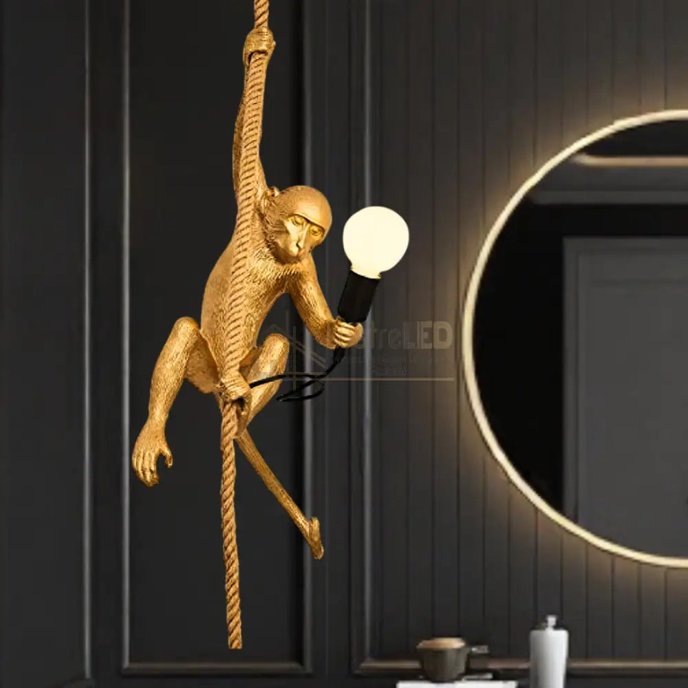 Pendul 1xE27 Monkey Gold AURIE Lighting Fixtures