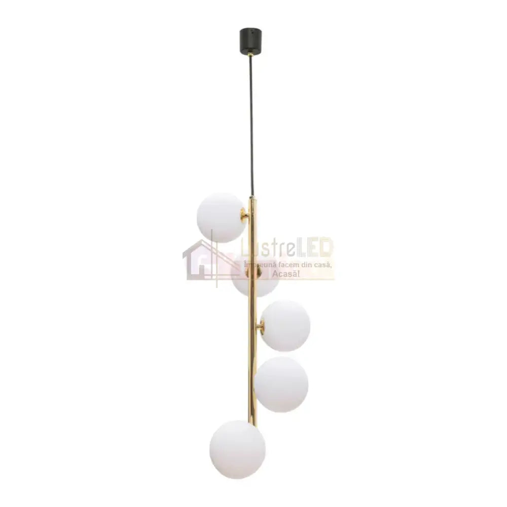 Lustra Abajur 5xG9 Black + Gold Nevalo NEGRU + AURIU / MINIMALIST DESIGN Lighting Fixtures