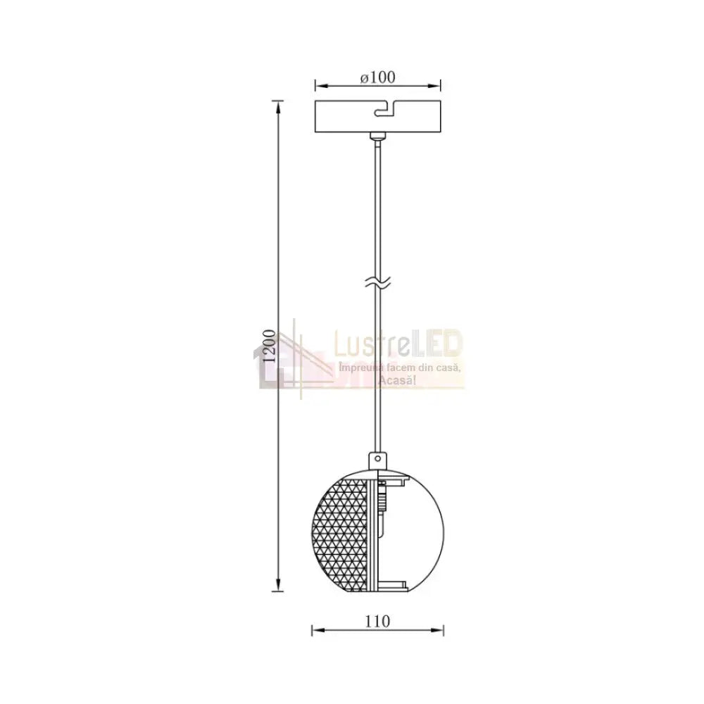 Pendul Abajur 1xG9 Gold AURIE Lighting Fixtures