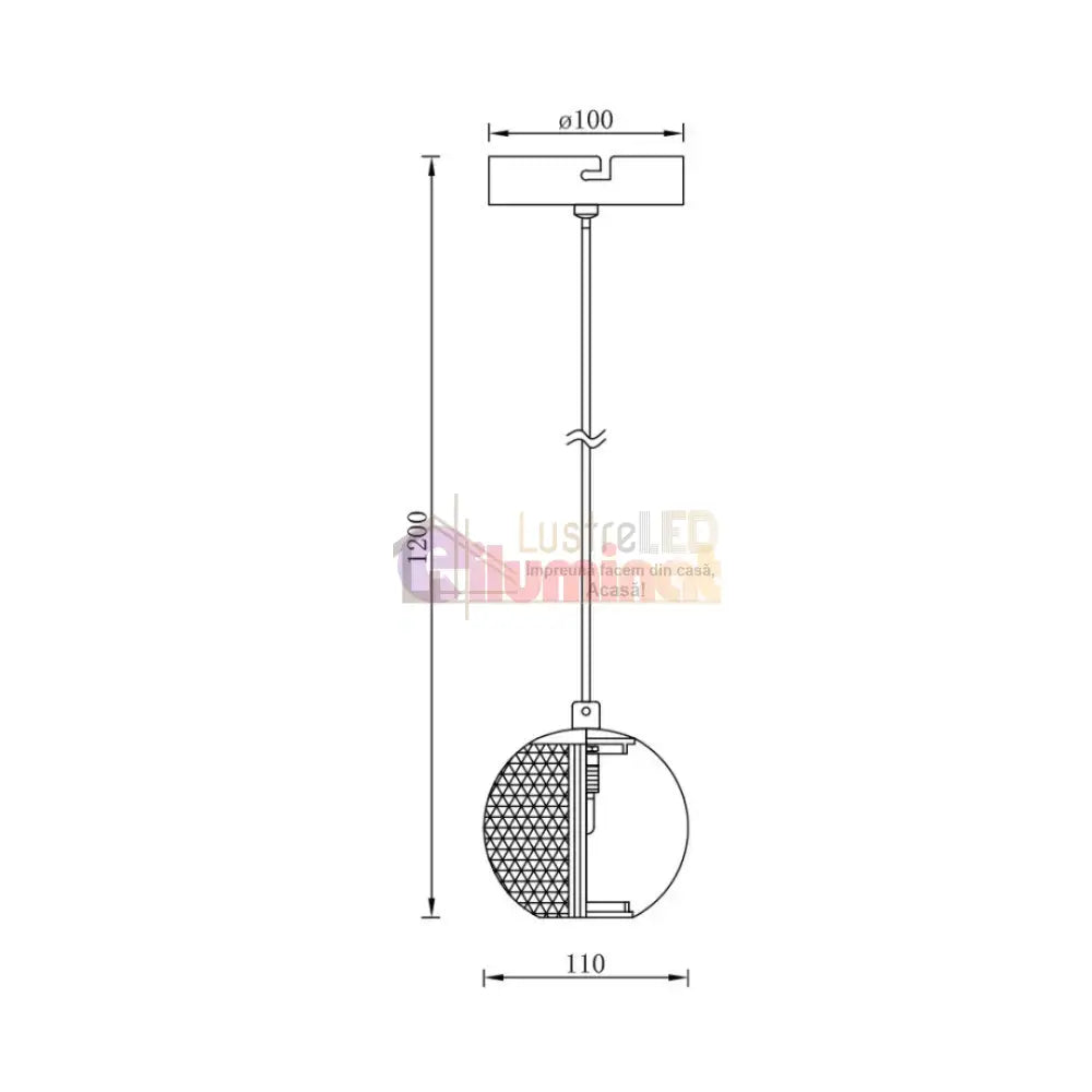 Pendul Abajur 1xG9 Gold lustreled.ro
