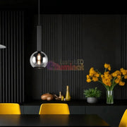 Pendul Abajur fumuriu CLAYTON lustreled.ro