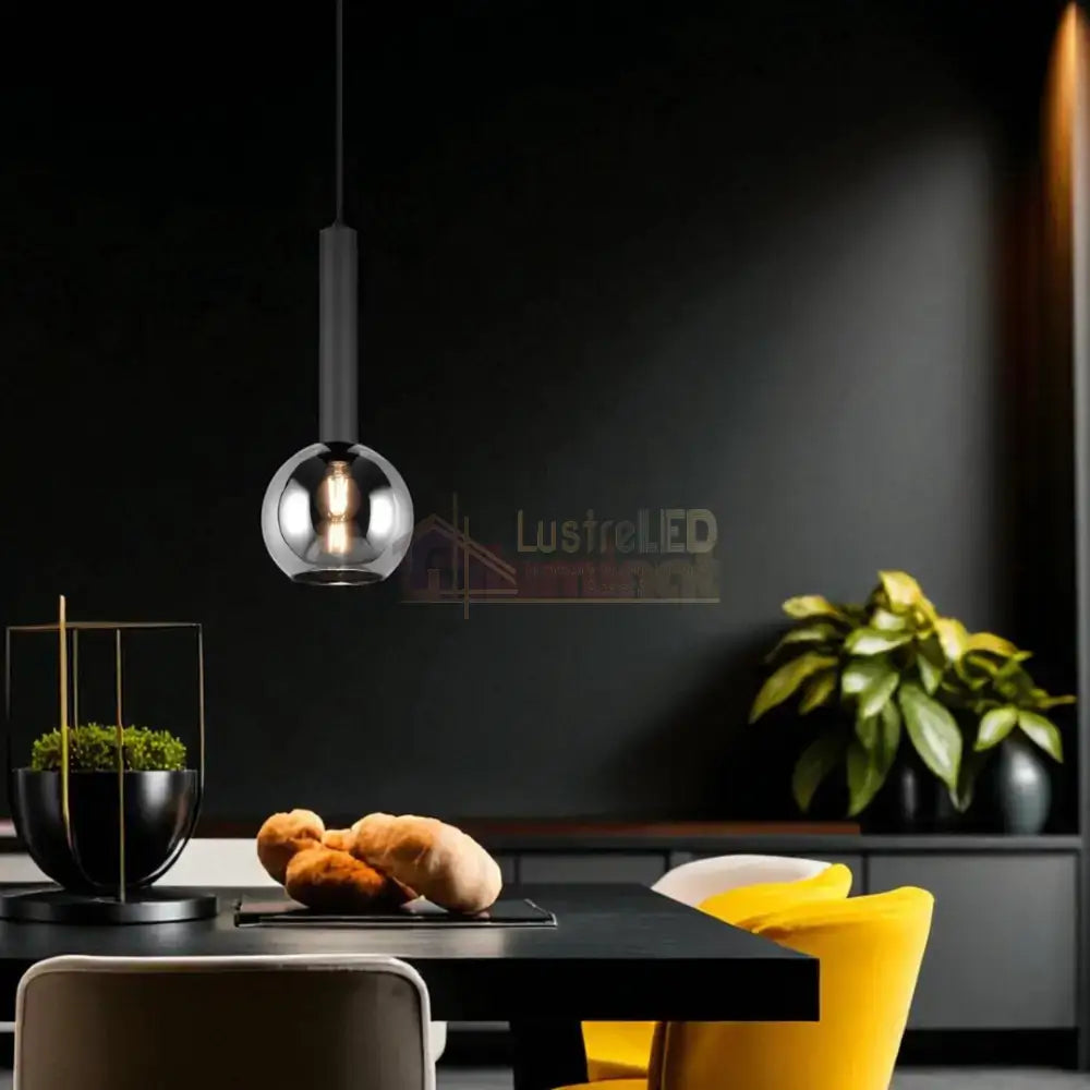 Pendul 1x E27 CLAYTON 28W NEAGRA / LUXURY Lighting Fixtures