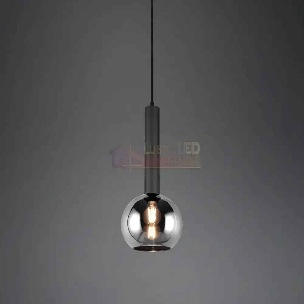 Pendul 1x E27 CLAYTON 28W NEAGRA / LUXURY Lighting Fixtures