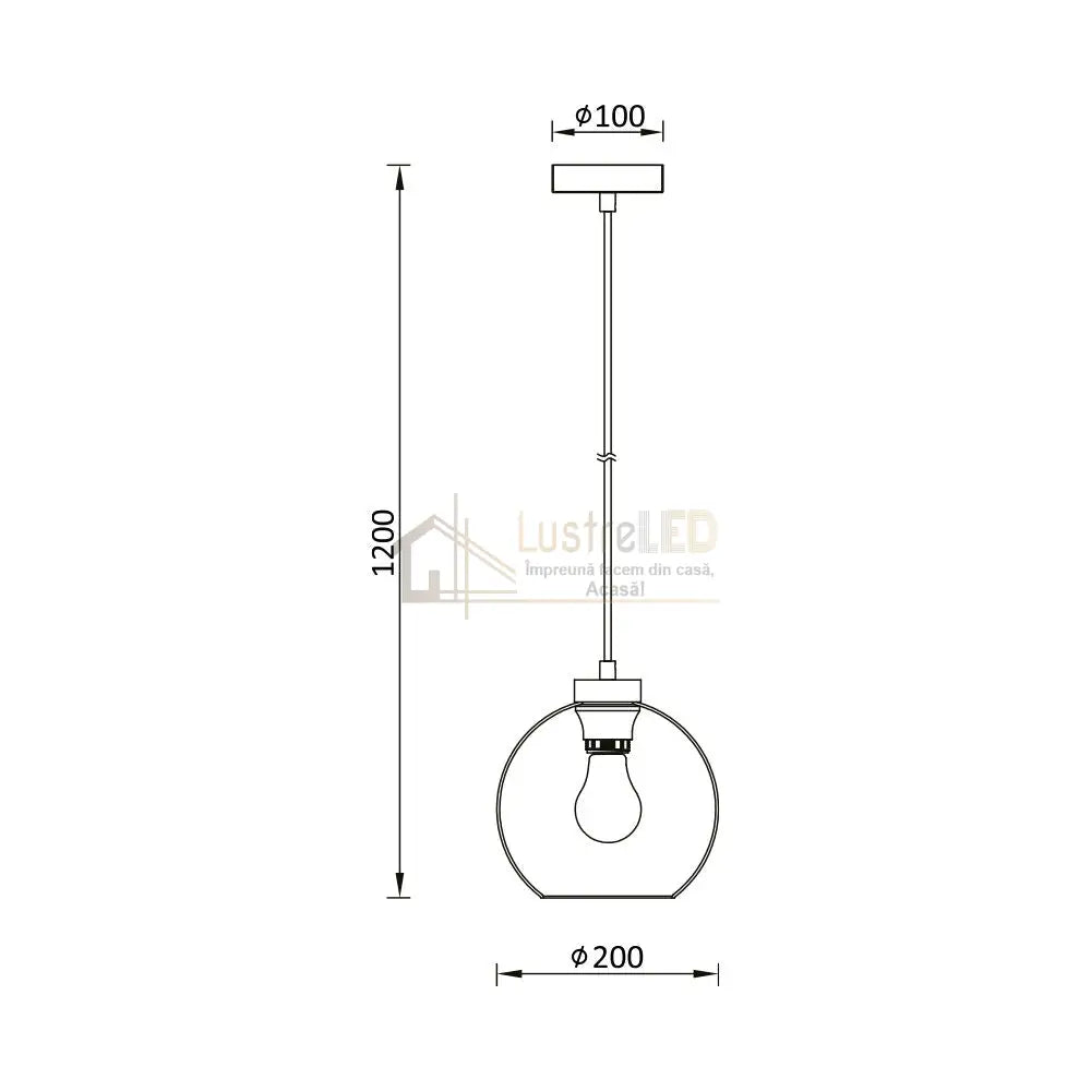 Pendul Abajur Fumuriu FIORE NEAGRA / LUXURY Lighting Fixtures
