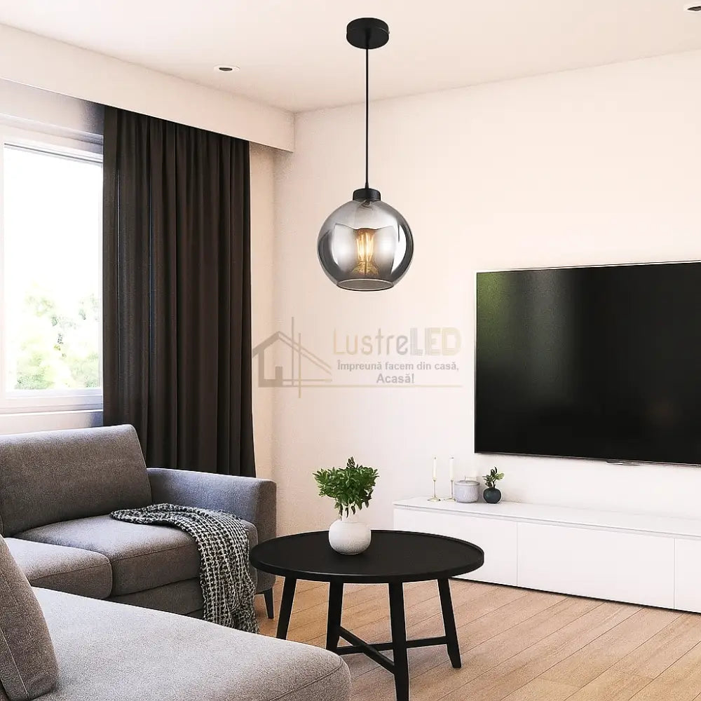 Pendul Abajur Fumuriu FIORE NEAGRA / LUXURY Lighting Fixtures