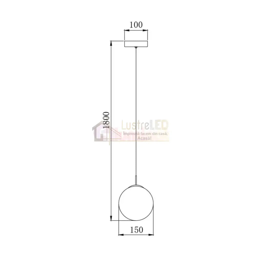 Pendul Abajur 1xG9 Chrome Chrome / SUSPENDATE