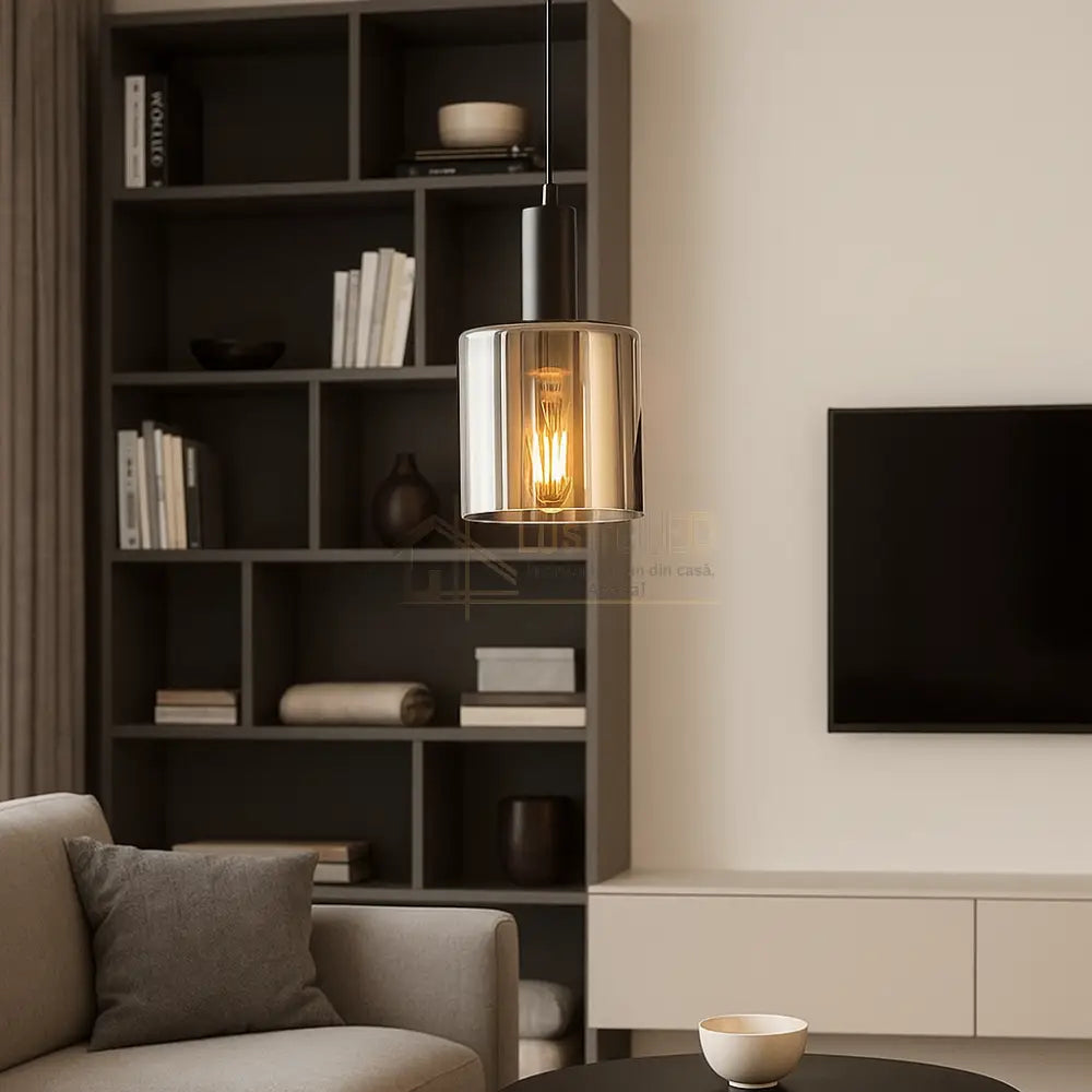 Pendul Abajur Fumuriu Savio Black NEAGRA / LUXURY Lighting Fixtures