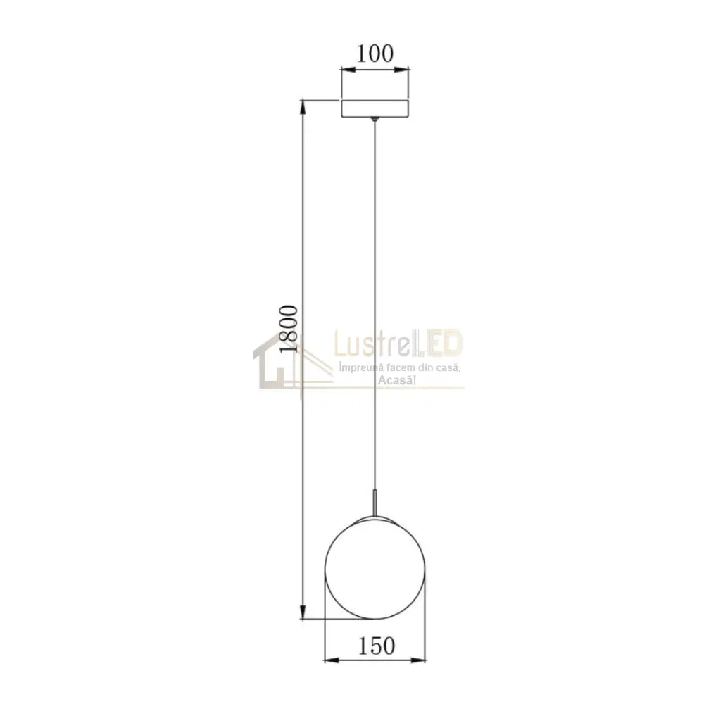 Pendul Abajur 1xG9 Chrome lustreled.ro