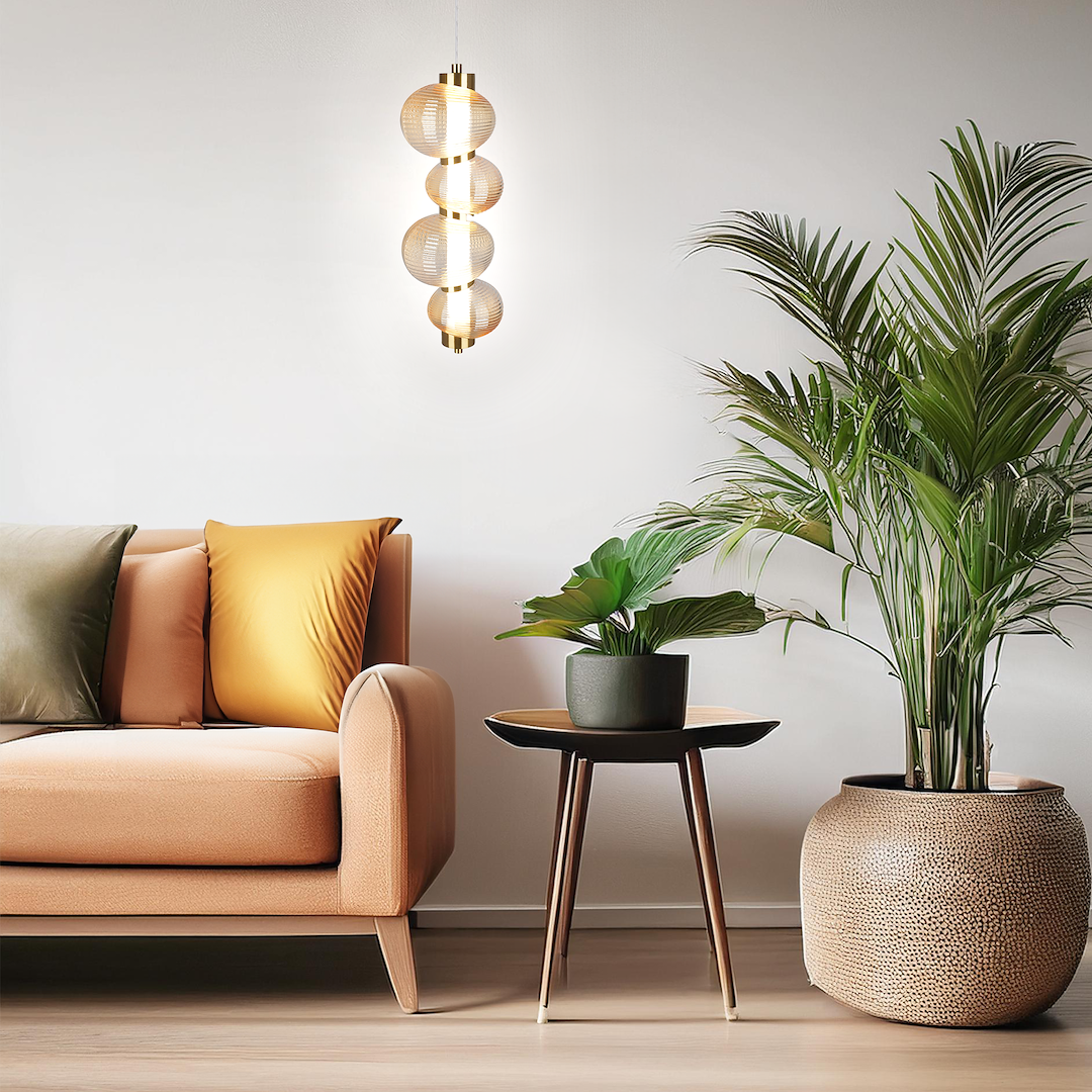 Pendul LED BOLLA Gold Premium Echivalent 200W